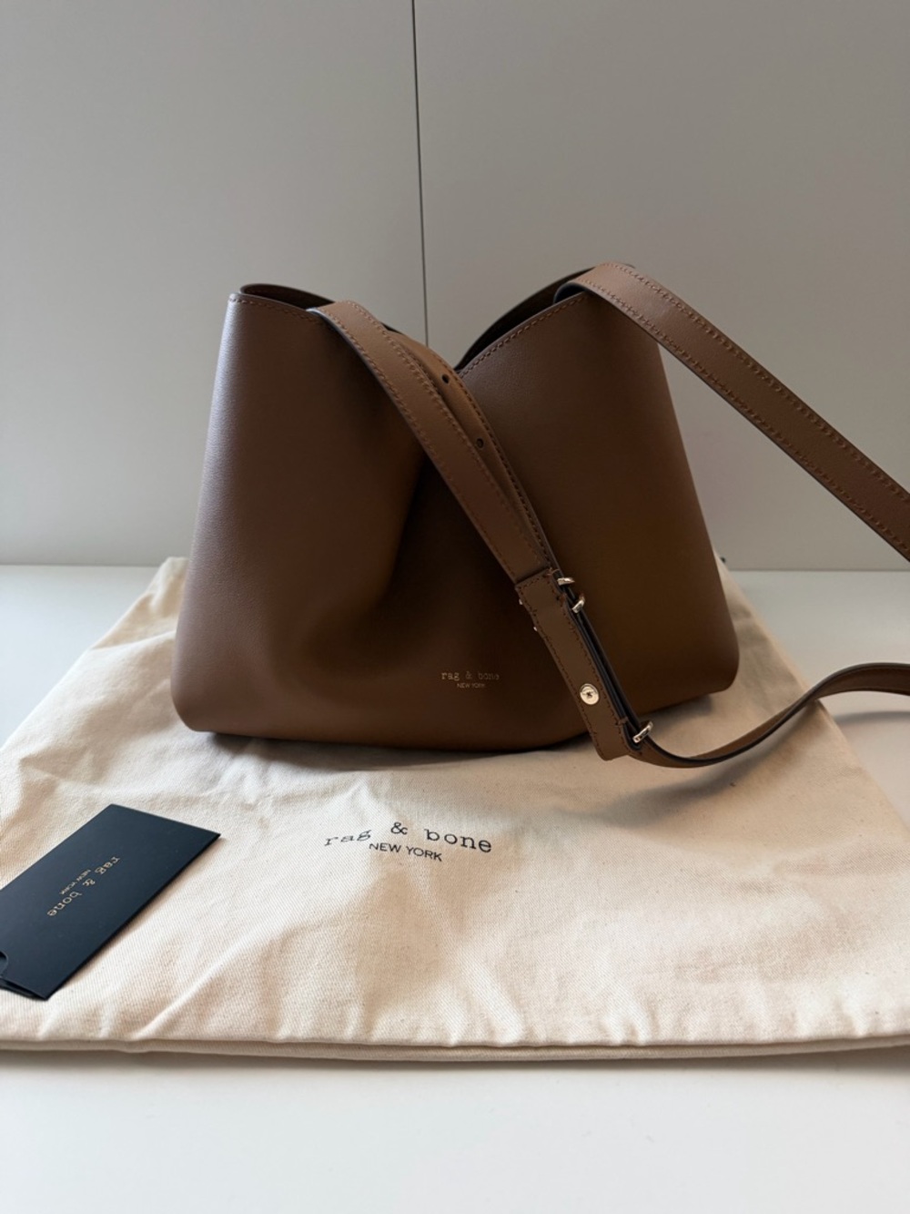 rag & bone Cognac Medium Bloom Leather Shoulder Crossbody Bag